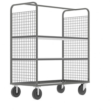 Valley Craft Cage Cart - Stock Picking, 2-Sided, (2) Adjustable Shelves, 57